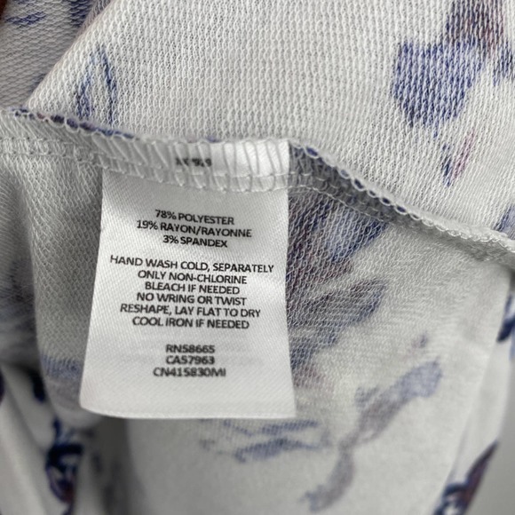 Caslon Cozy Floral Print Pullover Sweatshirt Size Small - Picture 5 of 7